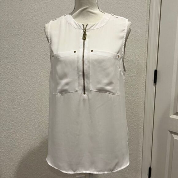 Michael Kors Women's Sleeveless Top White Size Medium - Picture 4 of 10